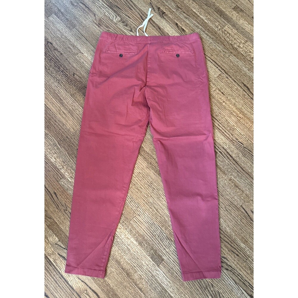 Bonobos Chino Pants Mens XL Long Red Cotton Blend Drawstring Tapered Off Duty - Picture 4 of 6